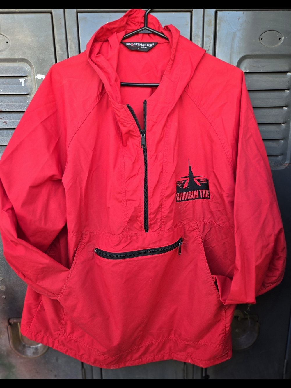Vintage Crimson Tide Movie Red Windbreaker Pullover Jacket